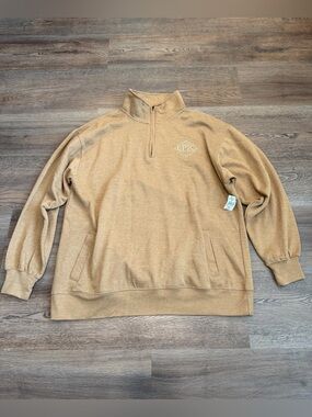 NWT Universal Studios Epic Universe Quarter Zip Pullover Sweatshirt Tan Size XXL